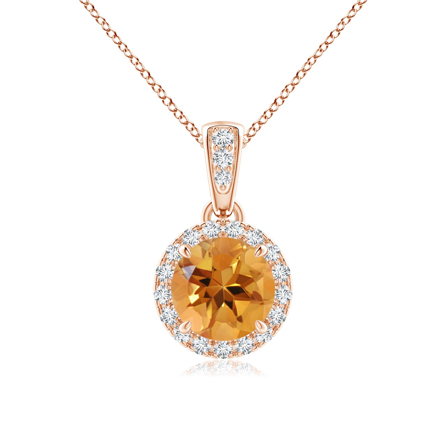 AA - Citrine / 0.83 CT / 14 KT Rose Gold