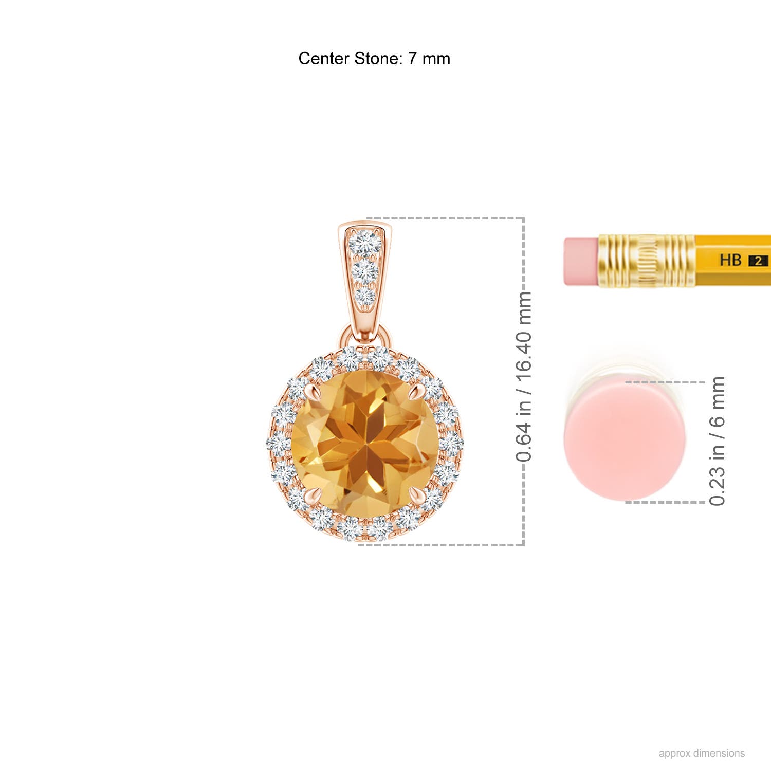 A - Citrine / 1.46 CT / 14 KT Rose Gold