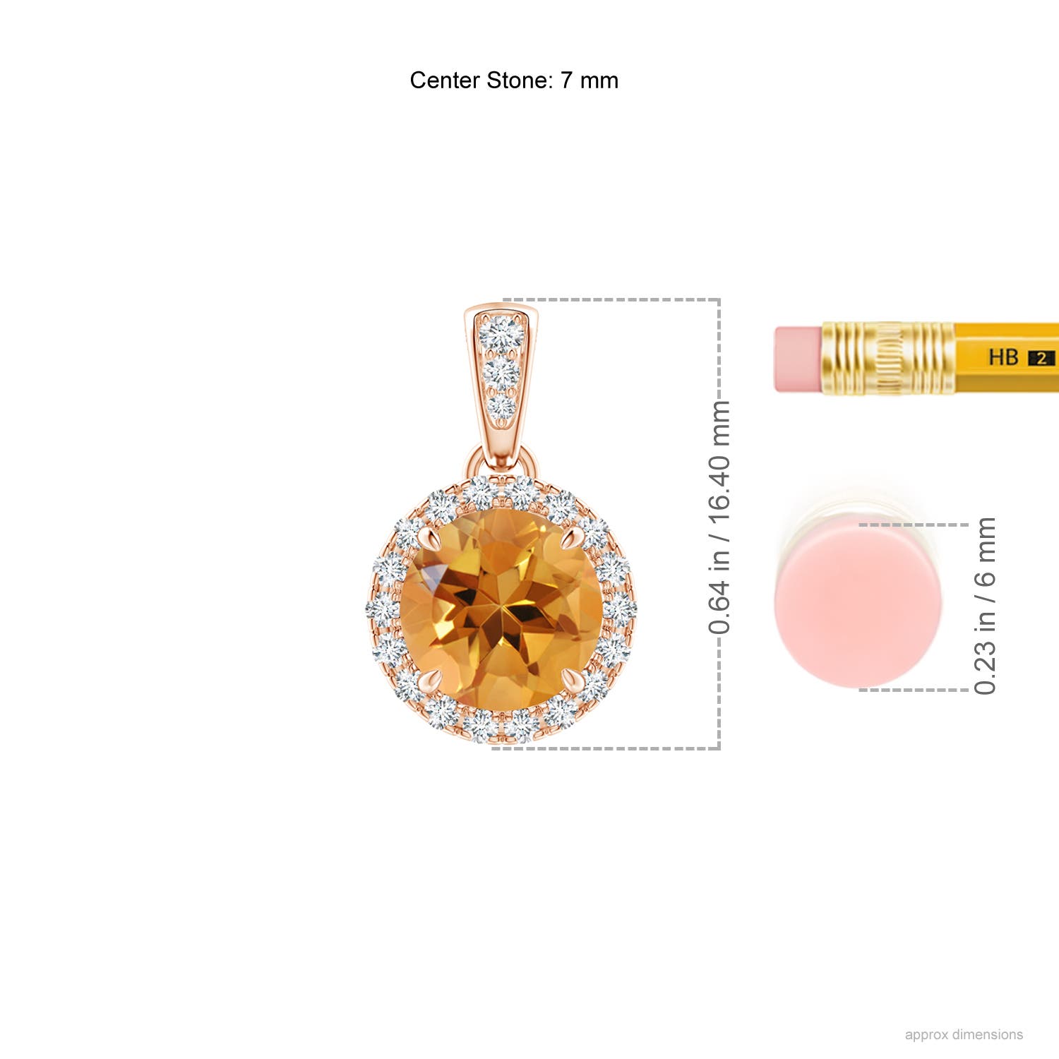 AA - Citrine / 1.46 CT / 14 KT Rose Gold