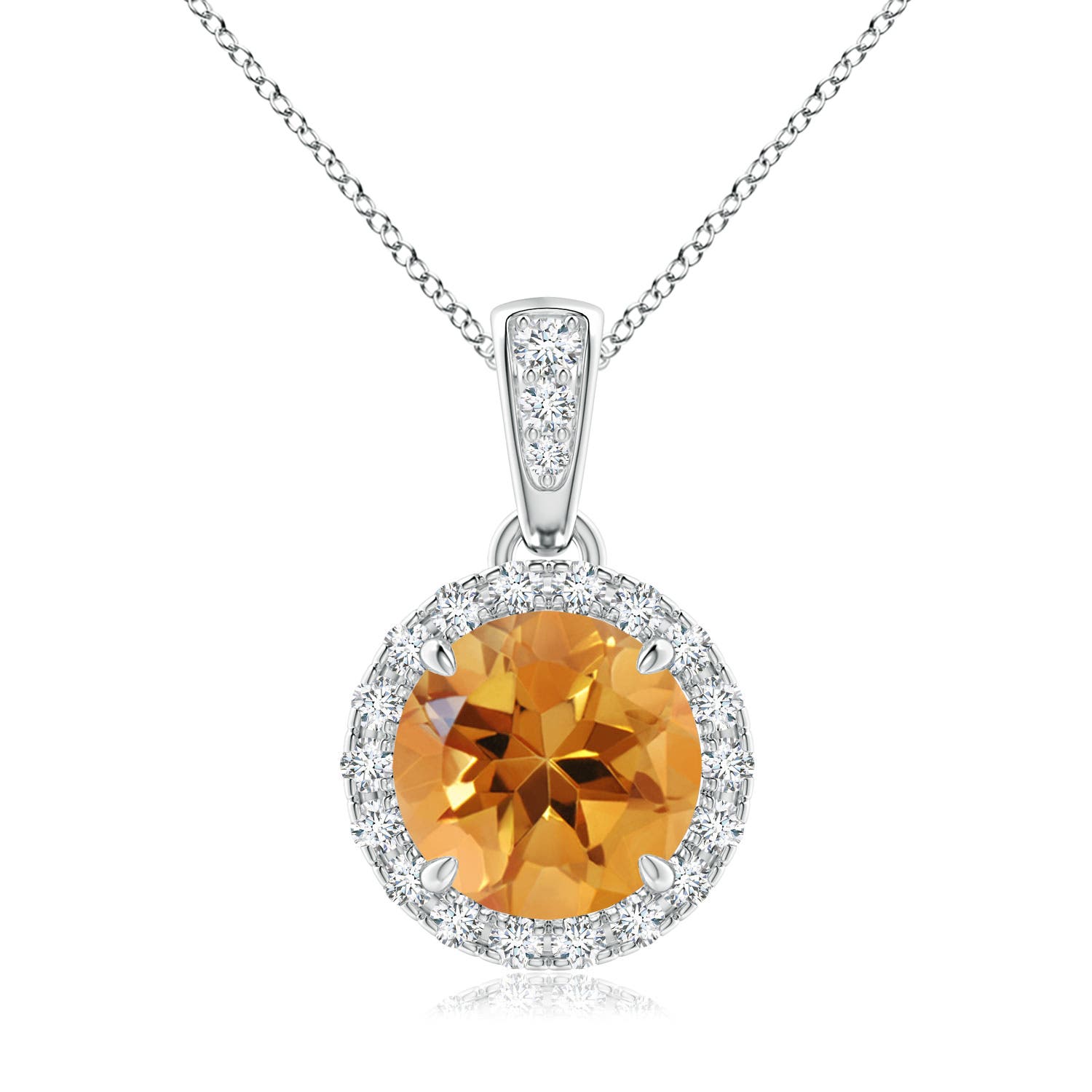 AA - Citrine / 1.46 CT / 14 KT White Gold