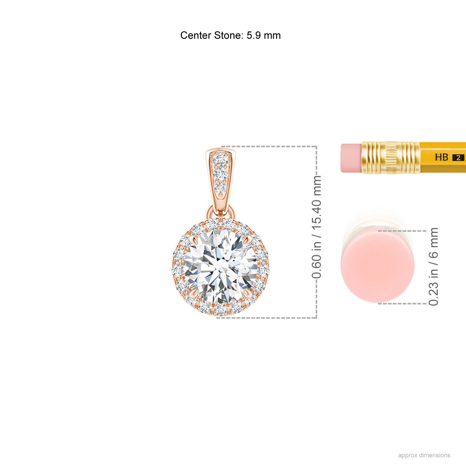 F-G, VS / 0.88 CT / 14 KT Rose Gold