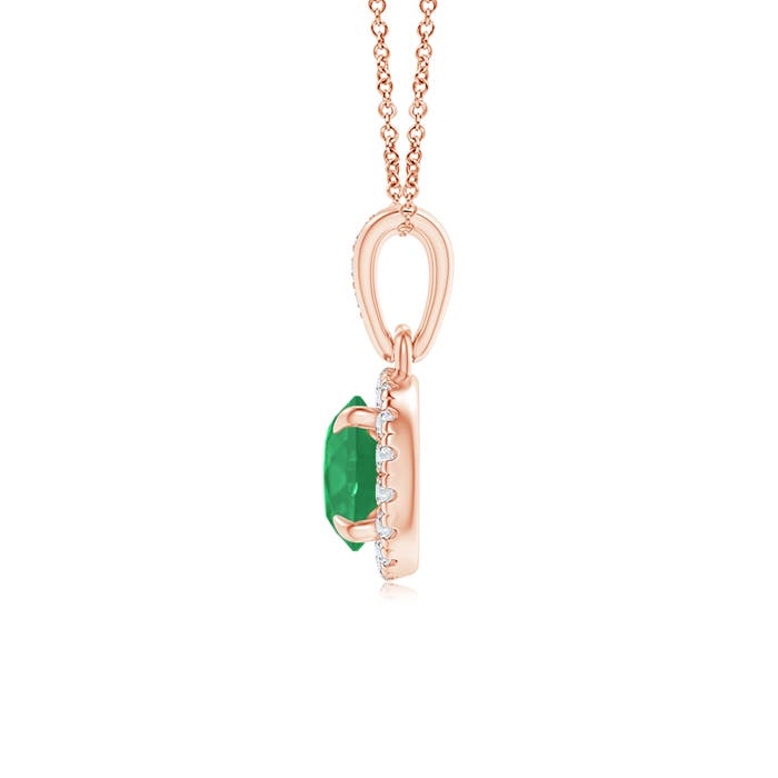 A - Emerald / 0.55 CT / 14 KT Rose Gold