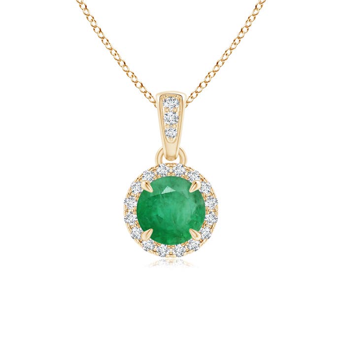 A - Emerald / 0.55 CT / 14 KT Yellow Gold