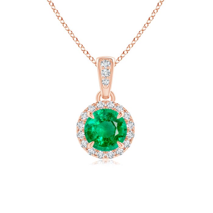 AAA - Emerald / 0.55 CT / 14 KT Rose Gold