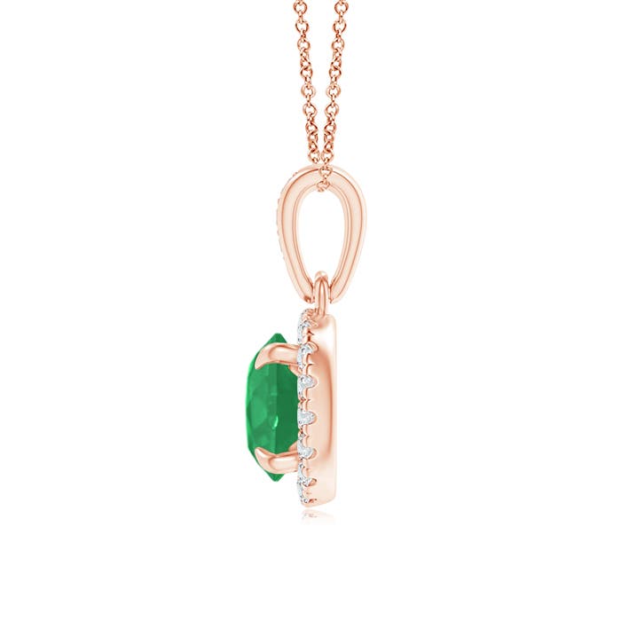 A - Emerald / 0.88 CT / 14 KT Rose Gold