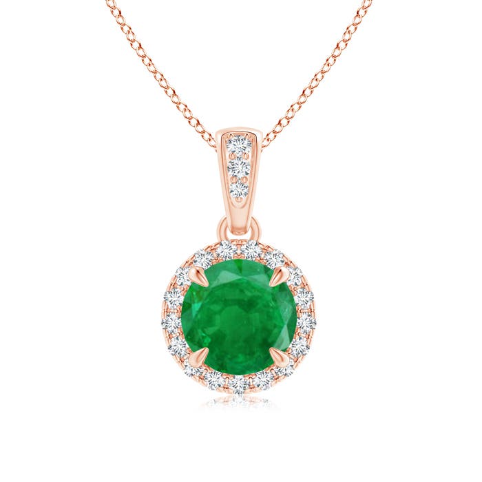 AA - Emerald / 0.88 CT / 14 KT Rose Gold