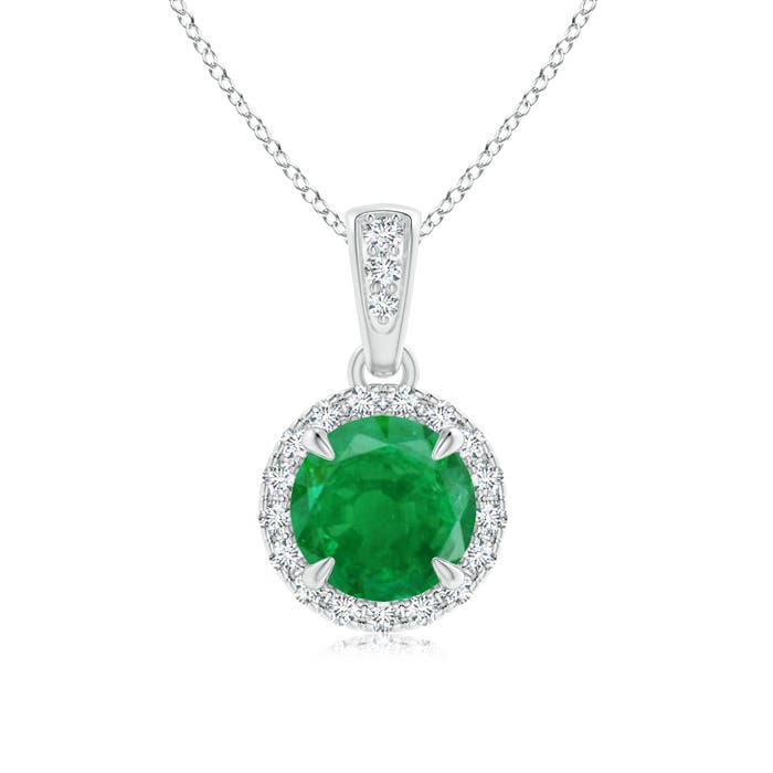 AA - Emerald / 0.88 CT / 14 KT White Gold