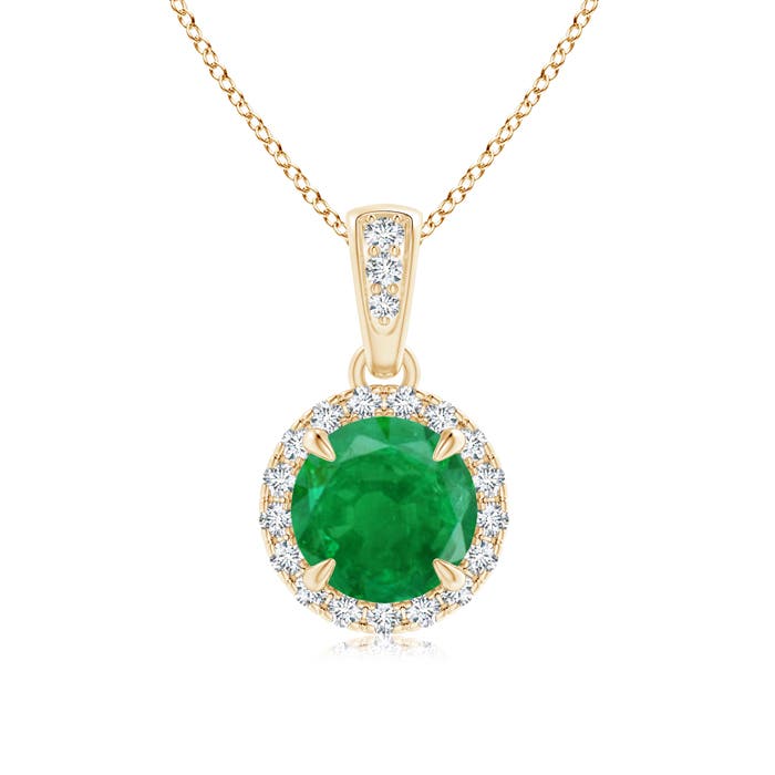 AA - Emerald / 0.88 CT / 14 KT Yellow Gold