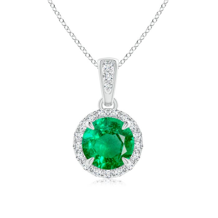 AAA - Emerald / 0.88 CT / 14 KT White Gold