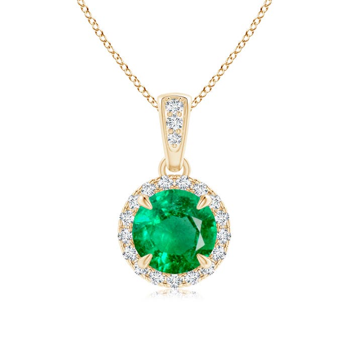 AAA - Emerald / 0.88 CT / 14 KT Yellow Gold