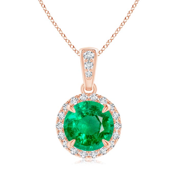 AAA - Emerald / 1.41 CT / 14 KT Rose Gold