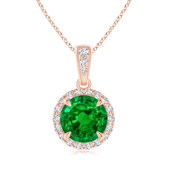 Premium - Lab-Grown Emerald / 1.41 CT / 14 KT Rose Gold