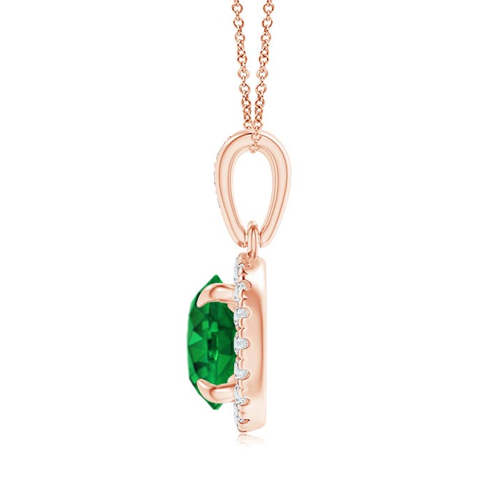 Premium - Lab-Grown Emerald / 1.41 CT / 14 KT Rose Gold