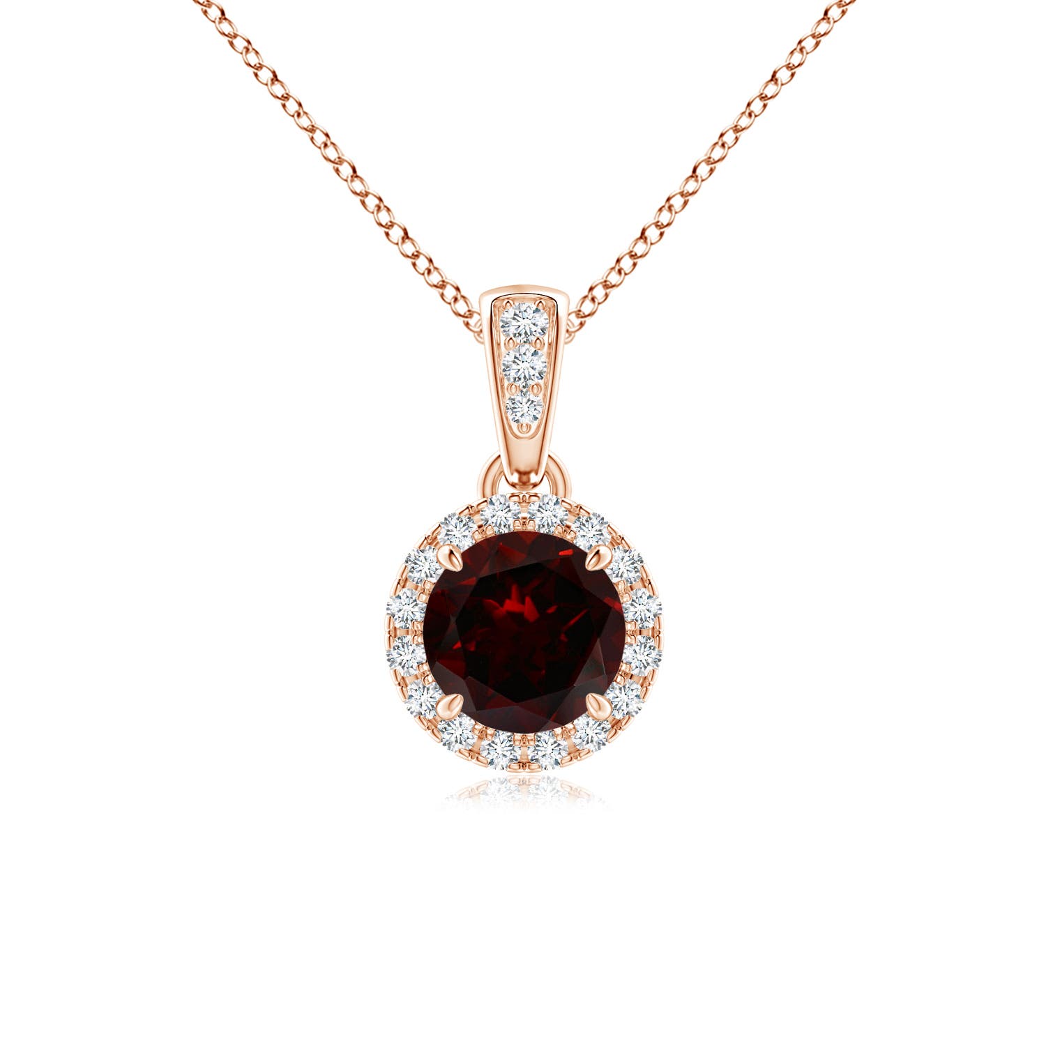 A - Garnet / 0.68 CT / 14 KT Rose Gold