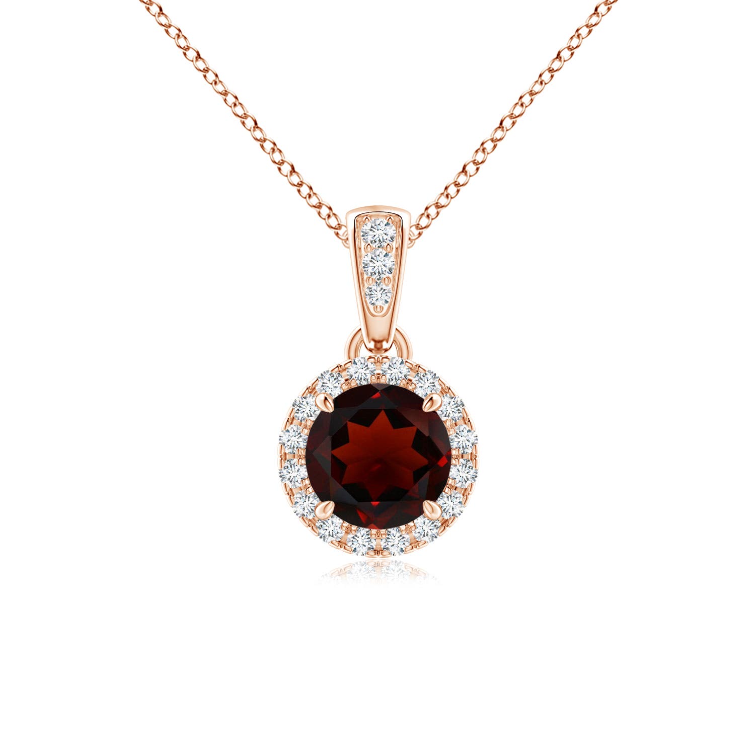 AA - Garnet / 0.68 CT / 14 KT Rose Gold