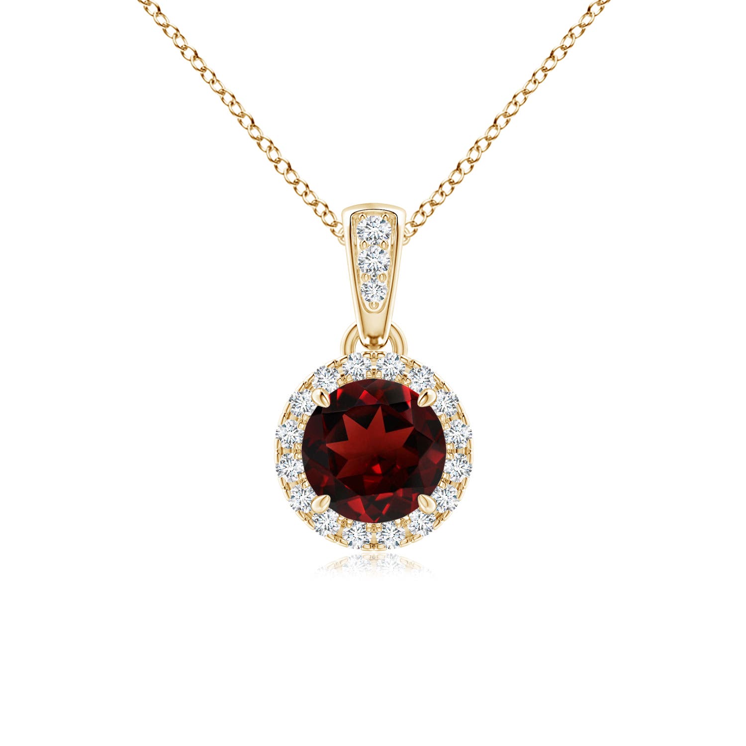 AAA - Garnet / 0.68 CT / 14 KT Yellow Gold