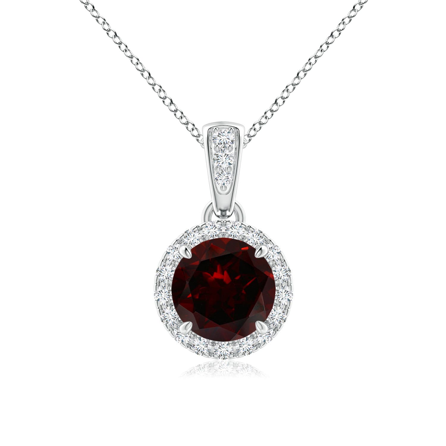 A - Garnet / 1.13 CT / 14 KT White Gold