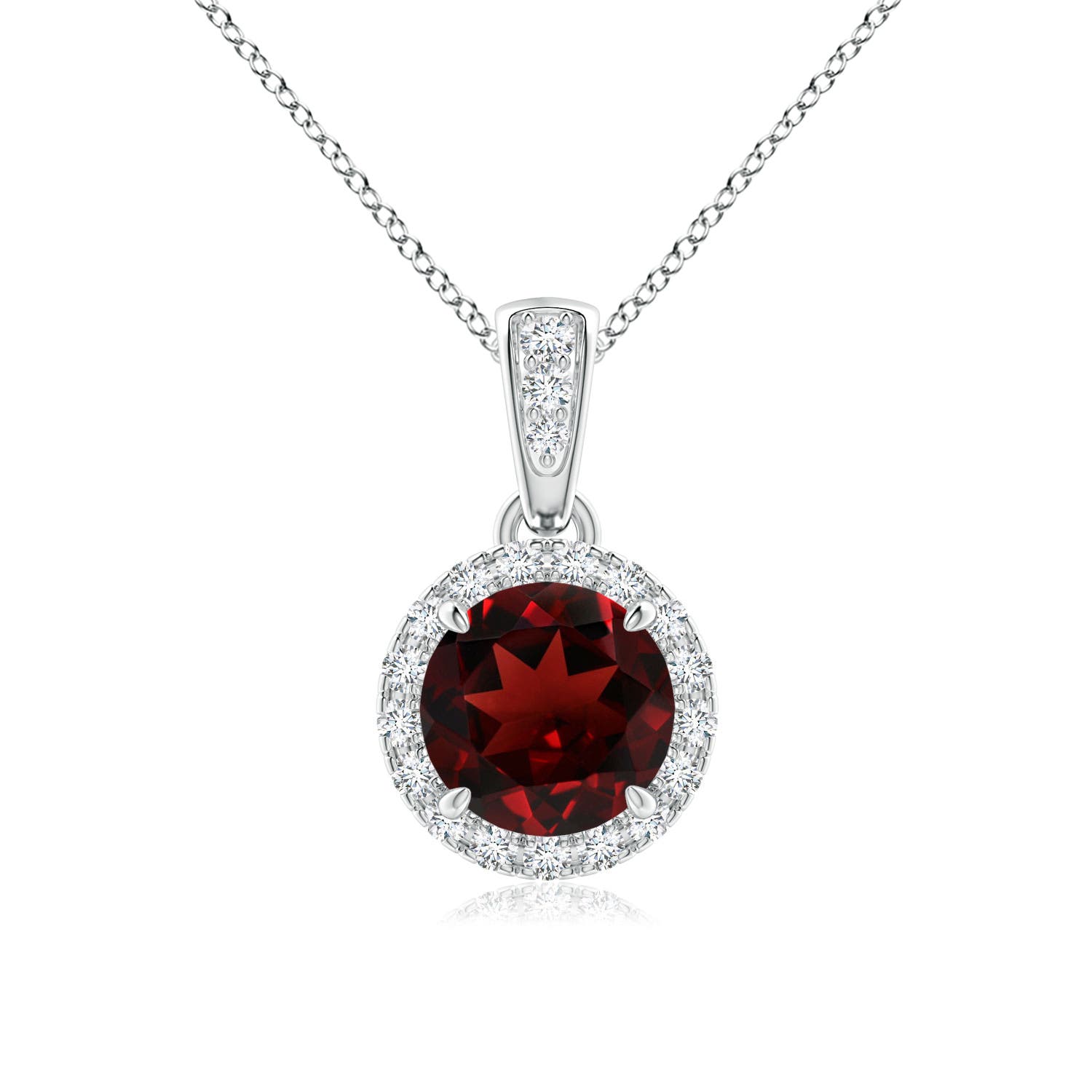 AAA - Garnet / 1.13 CT / 14 KT White Gold