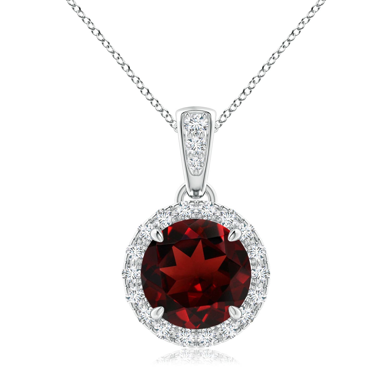 AAA - Garnet / 1.71 CT / 14 KT White Gold