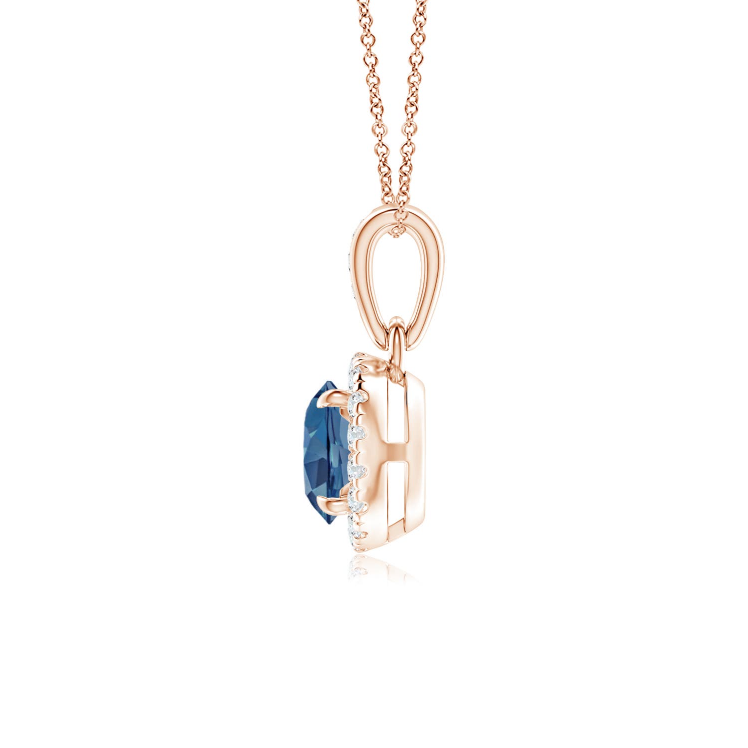 A - London Blue Topaz / 0.68 CT / 14 KT Rose Gold