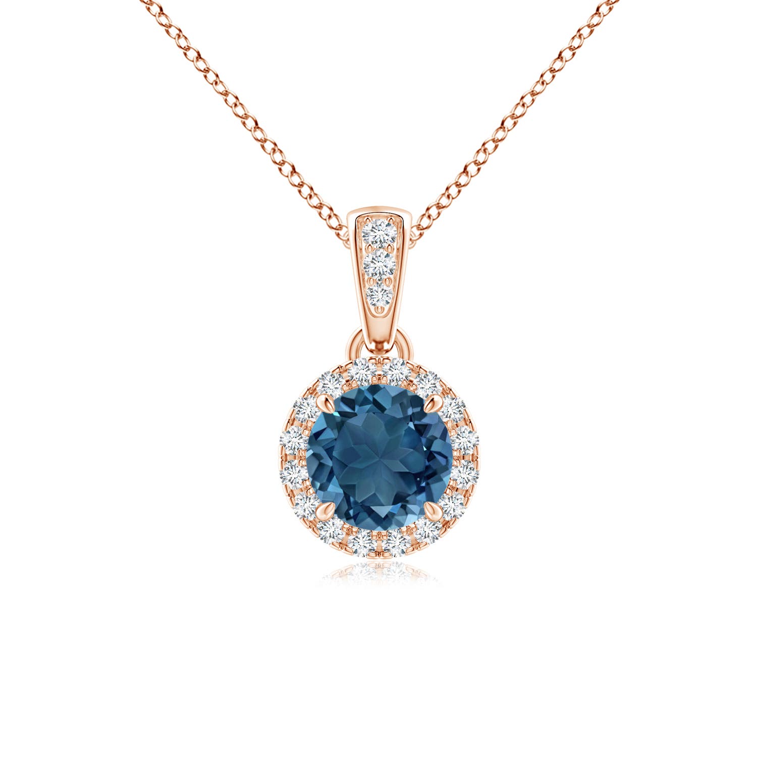 AA - London Blue Topaz / 0.68 CT / 14 KT Rose Gold