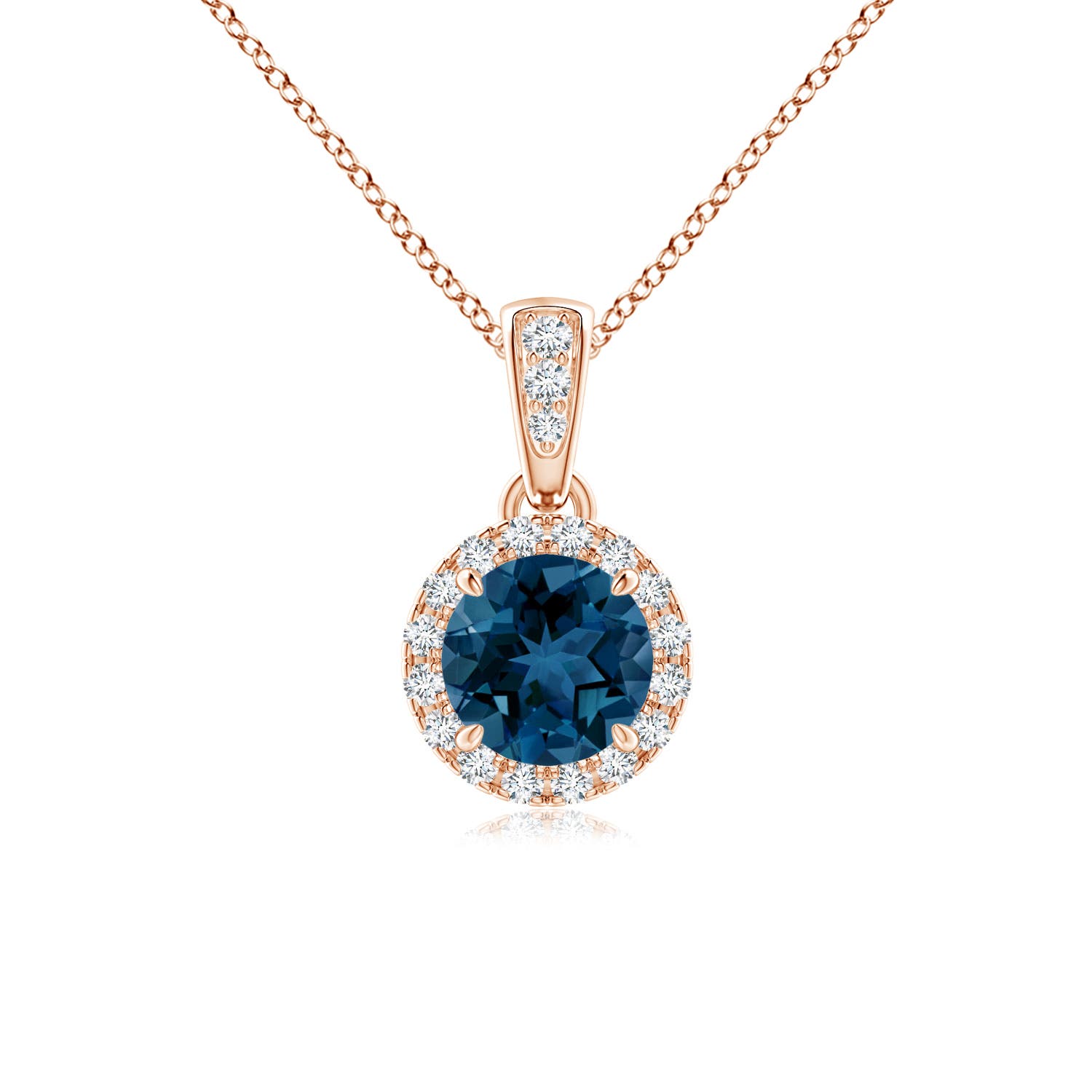 AAA - London Blue Topaz / 0.68 CT / 14 KT Rose Gold