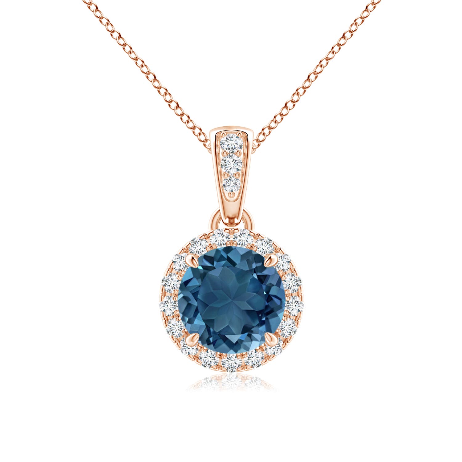 AA - London Blue Topaz / 1.08 CT / 14 KT Rose Gold