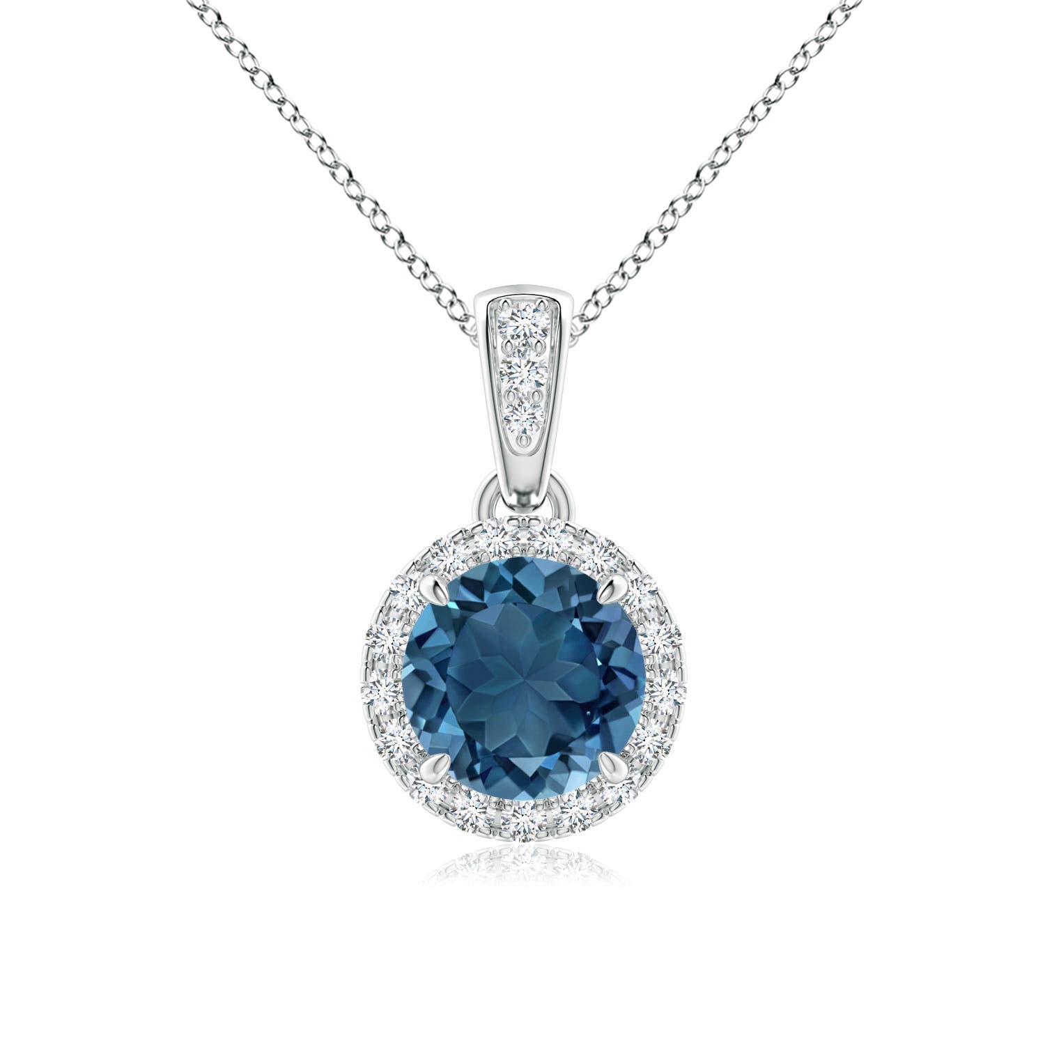 AA - London Blue Topaz / 1.08 CT / 14 KT White Gold