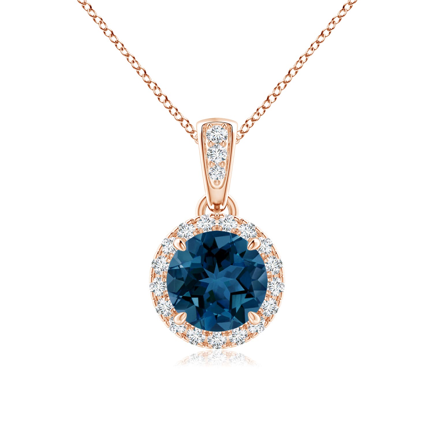 AAA - London Blue Topaz / 1.08 CT / 14 KT Rose Gold