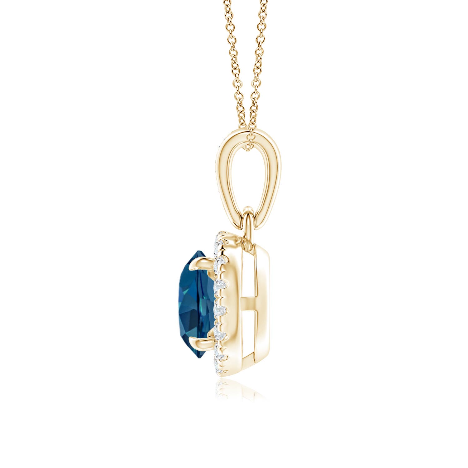 AAA - London Blue Topaz / 1.08 CT / 14 KT Yellow Gold