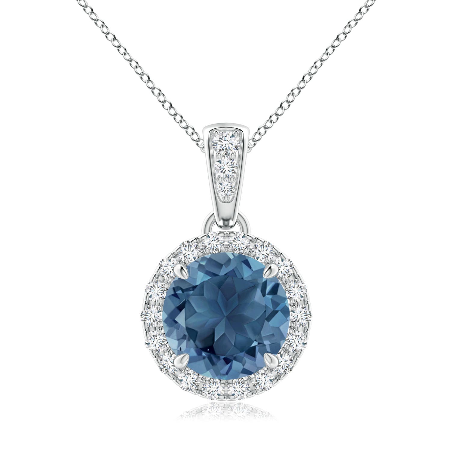 A - London Blue Topaz / 1.76 CT / 14 KT White Gold