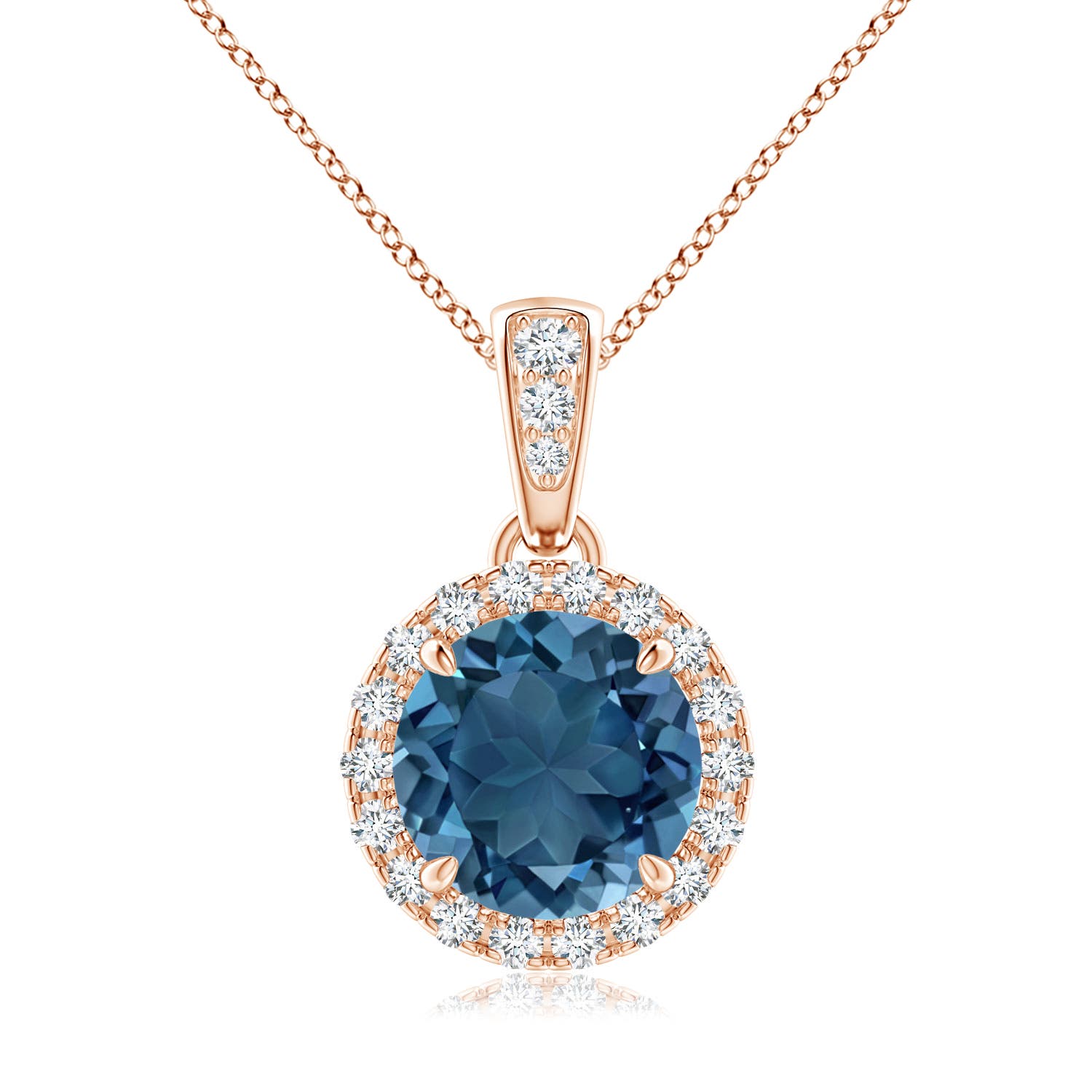 AA - London Blue Topaz / 1.76 CT / 14 KT Rose Gold