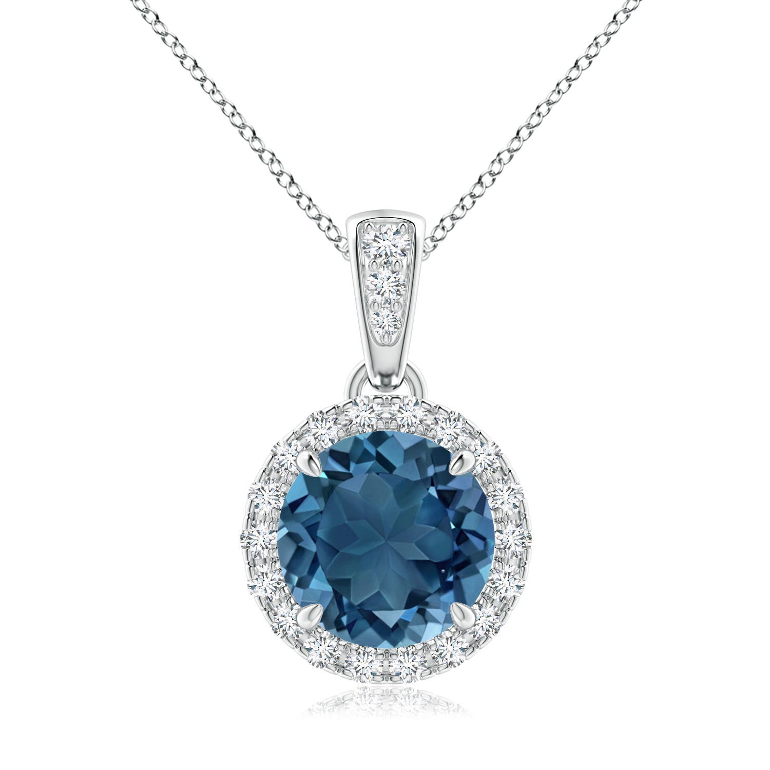 AA - London Blue Topaz / 1.76 CT / 14 KT White Gold