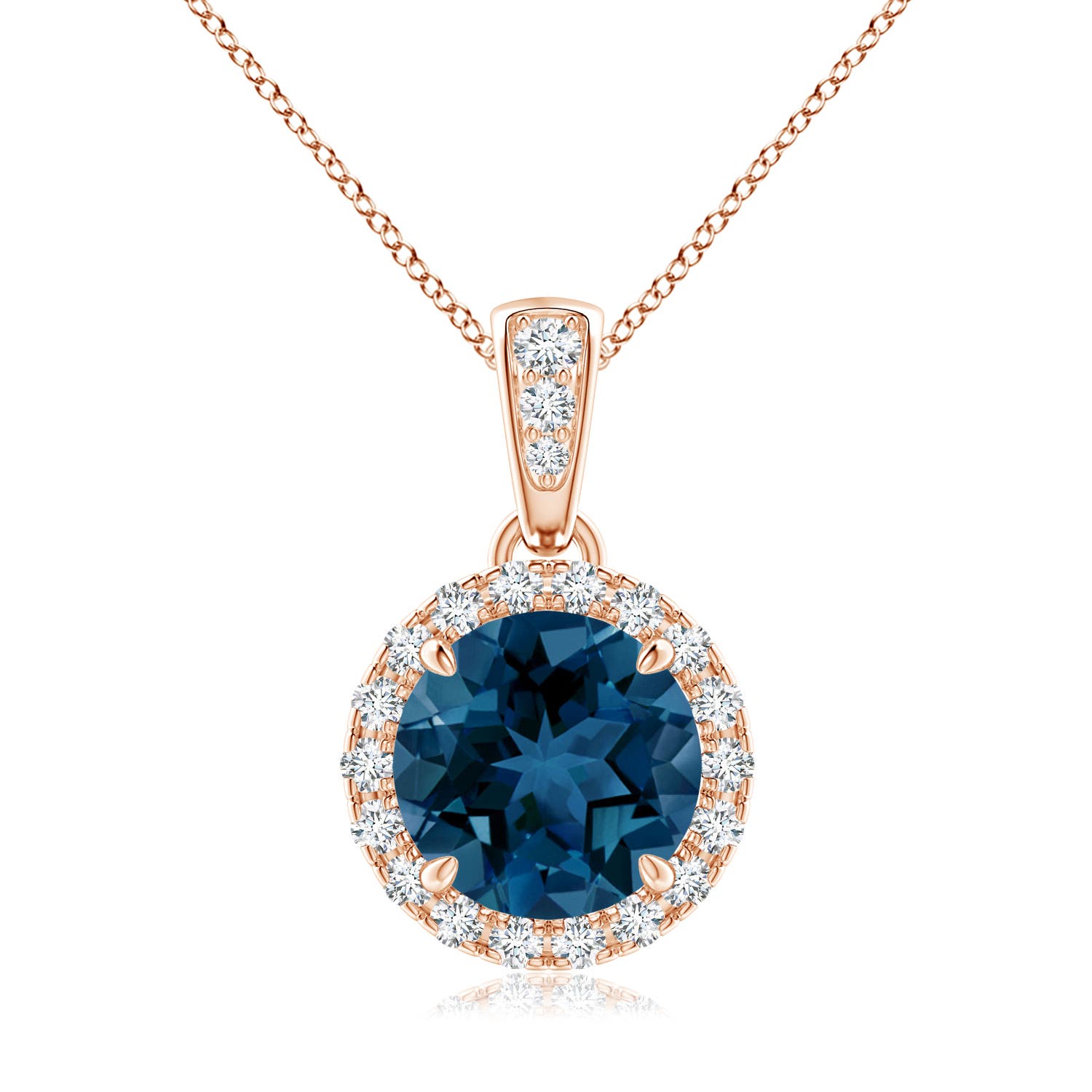 AAA - London Blue Topaz / 1.76 CT / 14 KT Rose Gold