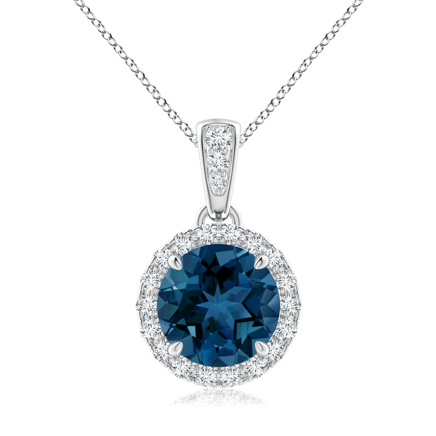 AAA - London Blue Topaz / 1.76 CT / 14 KT White Gold