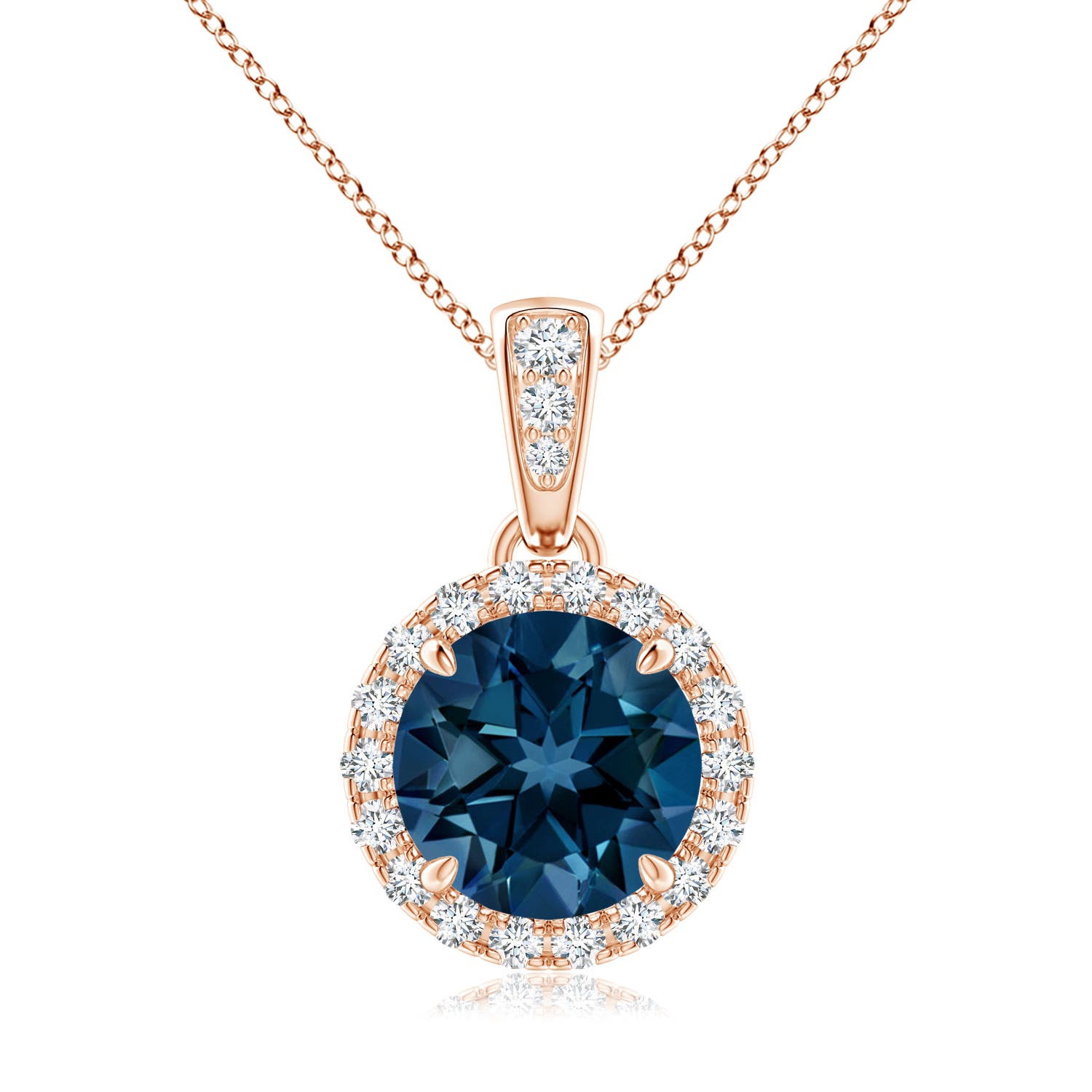 AAAA - London Blue Topaz / 1.76 CT / 14 KT Rose Gold