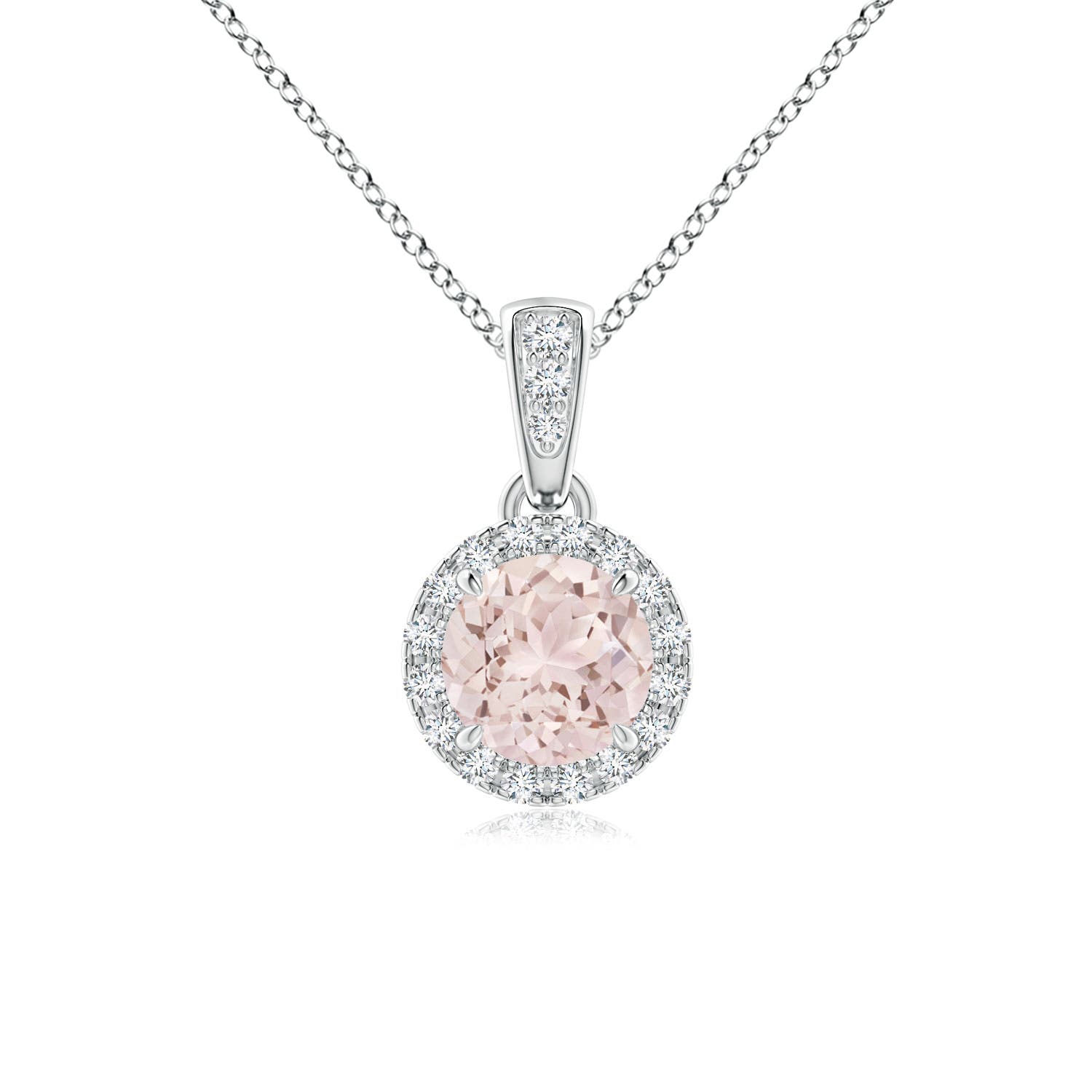 A - Morganite / 0.5 CT / 14 KT White Gold