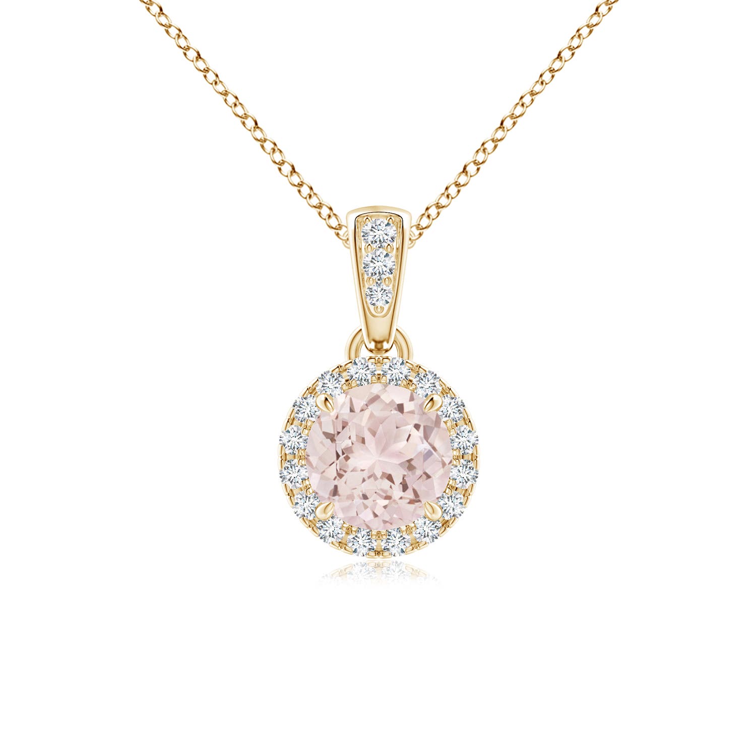 A - Morganite / 0.5 CT / 14 KT Yellow Gold