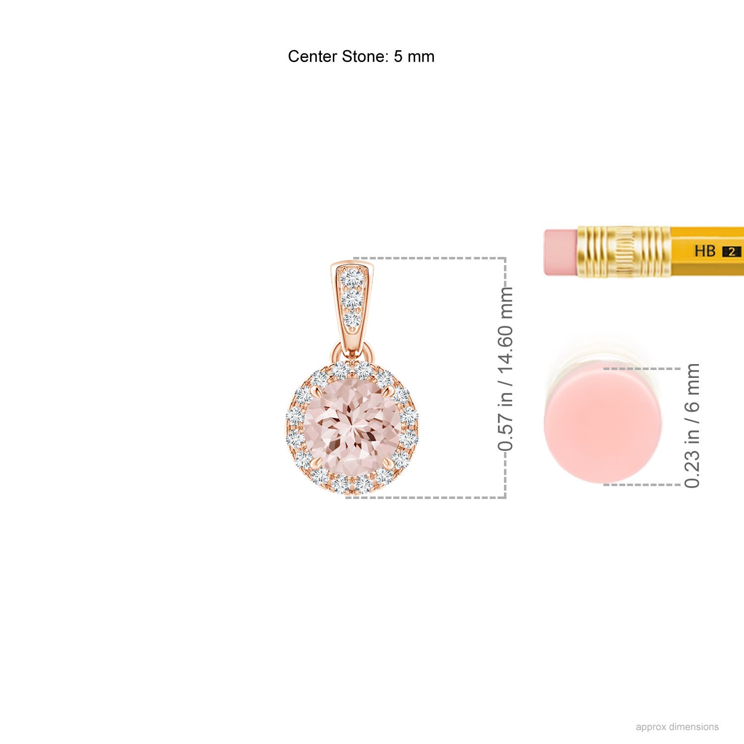 AA - Morganite / 0.5 CT / 14 KT Rose Gold