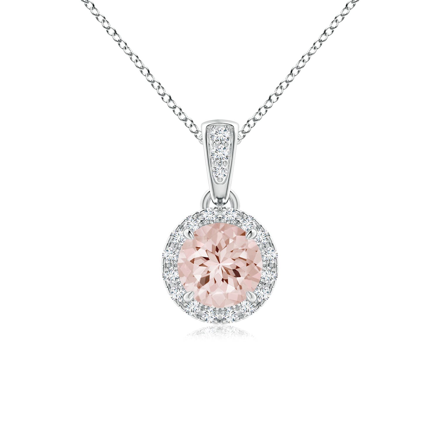 AA - Morganite / 0.5 CT / 14 KT White Gold