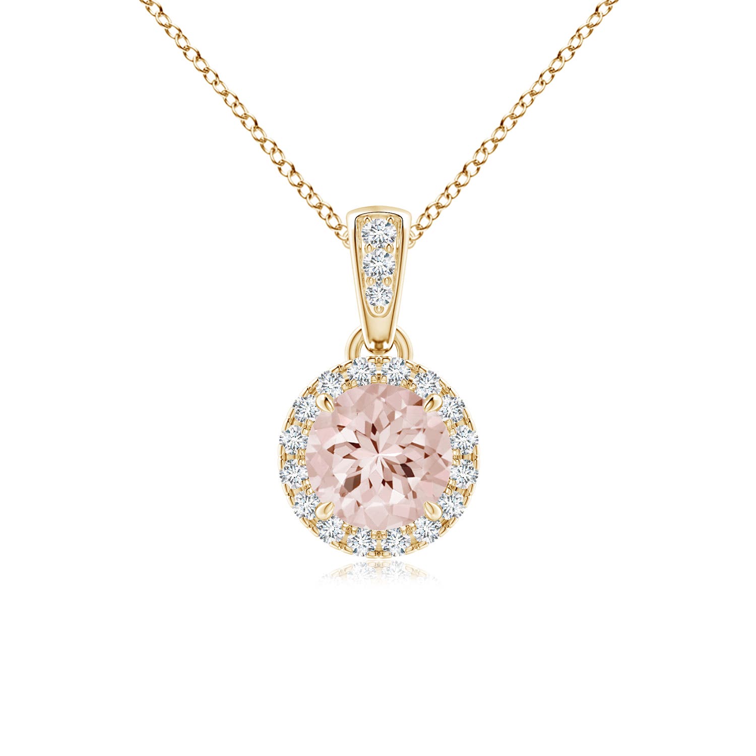 AA - Morganite / 0.5 CT / 14 KT Yellow Gold