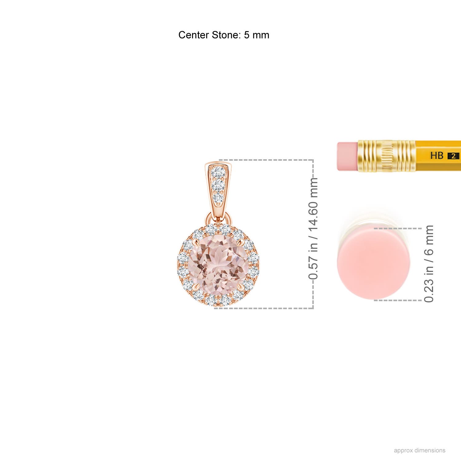 AAA - Morganite / 0.5 CT / 14 KT Rose Gold