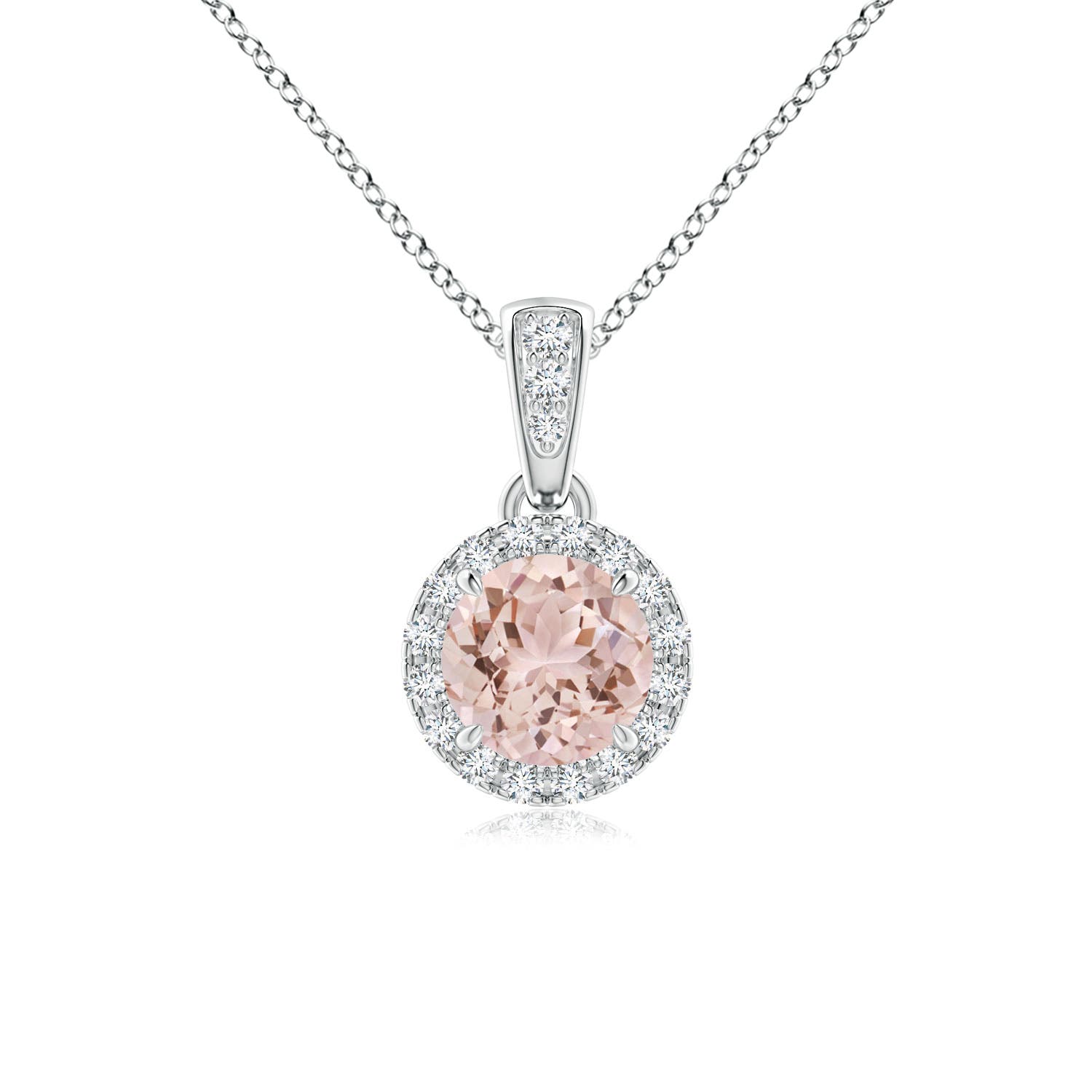 AAA - Morganite / 0.5 CT / 14 KT White Gold