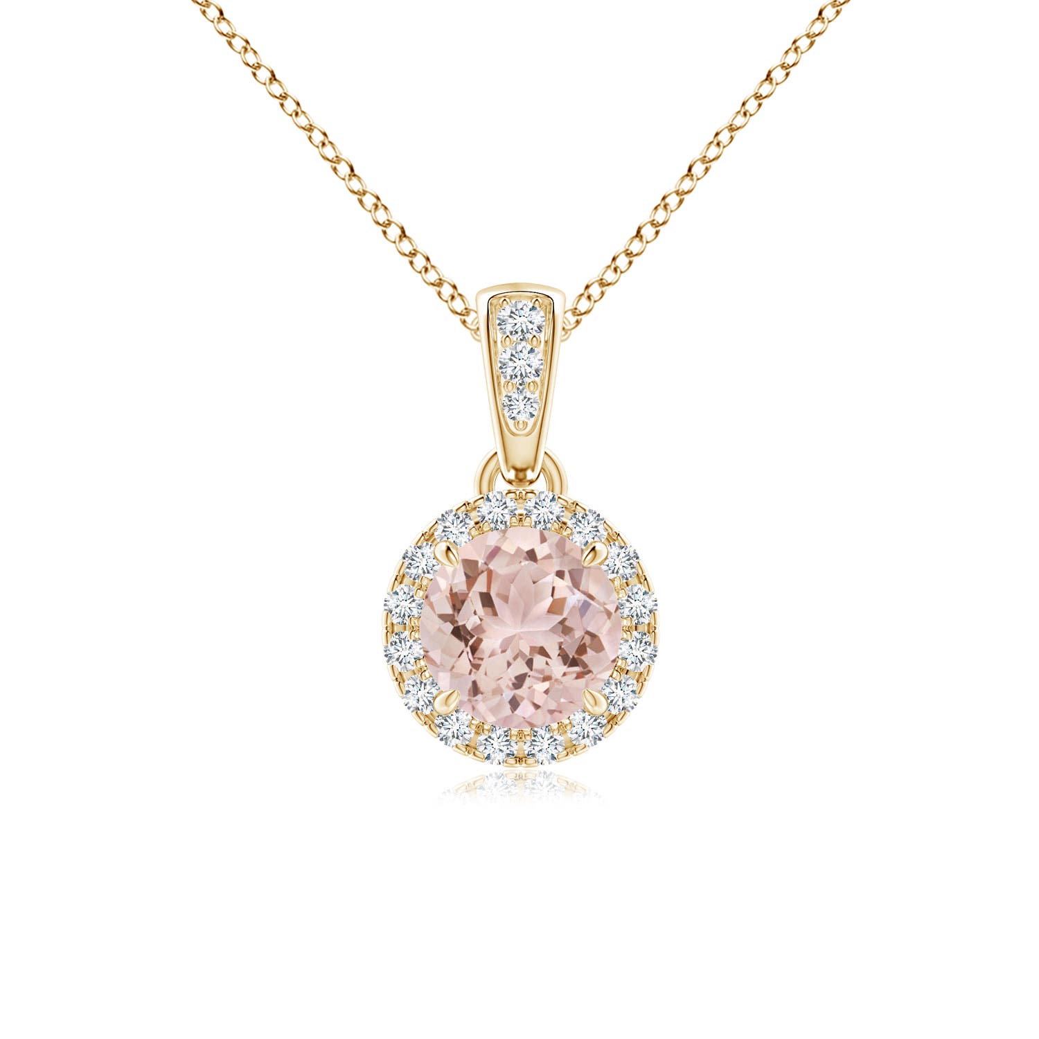 AAA - Morganite / 0.5 CT / 14 KT Yellow Gold