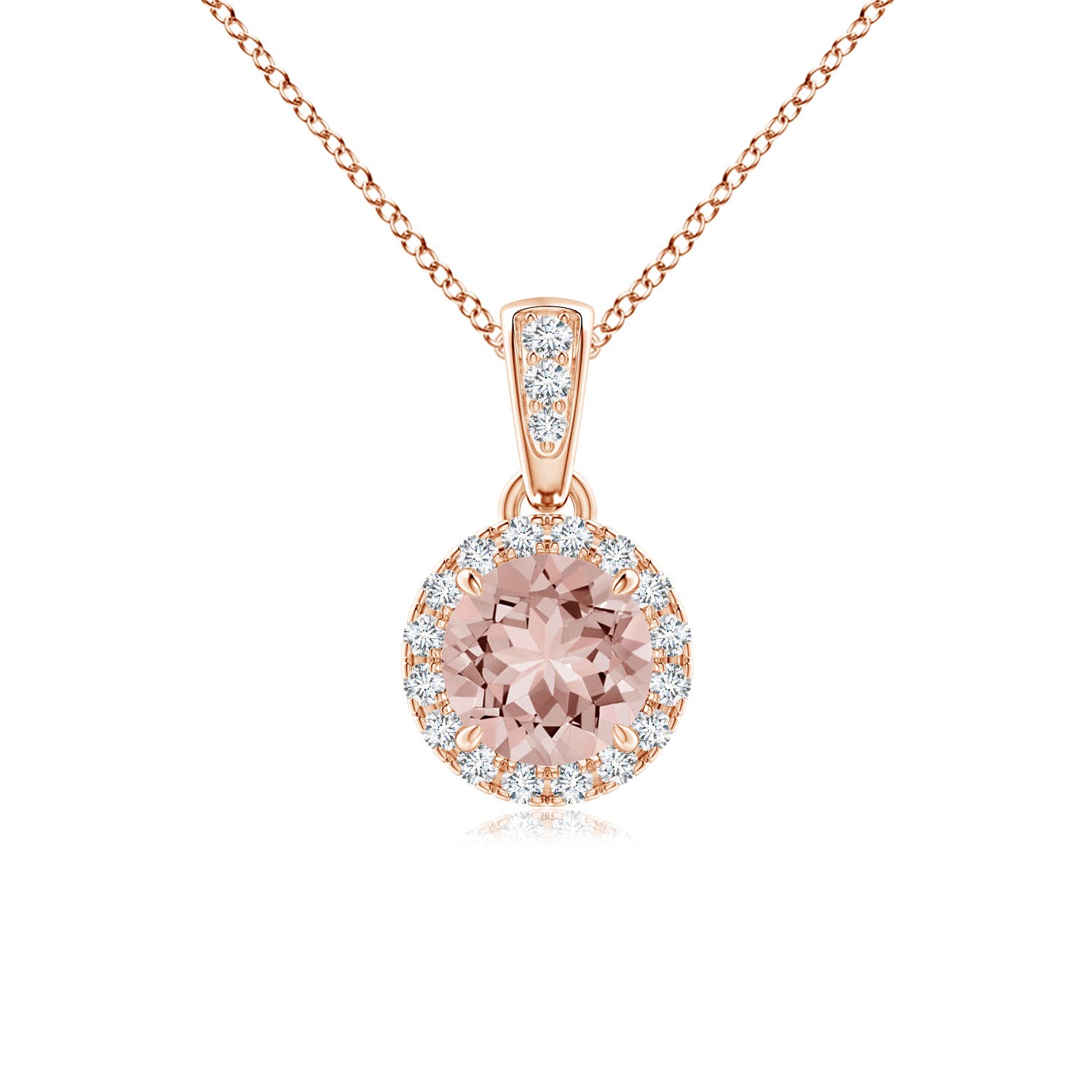 AAAA - Morganite / 0.5 CT / 14 KT Rose Gold