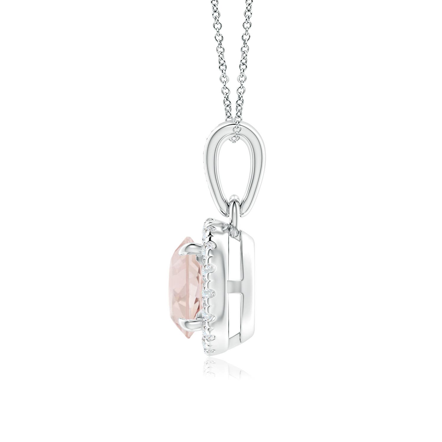 A - Morganite / 0.83 CT / 14 KT White Gold