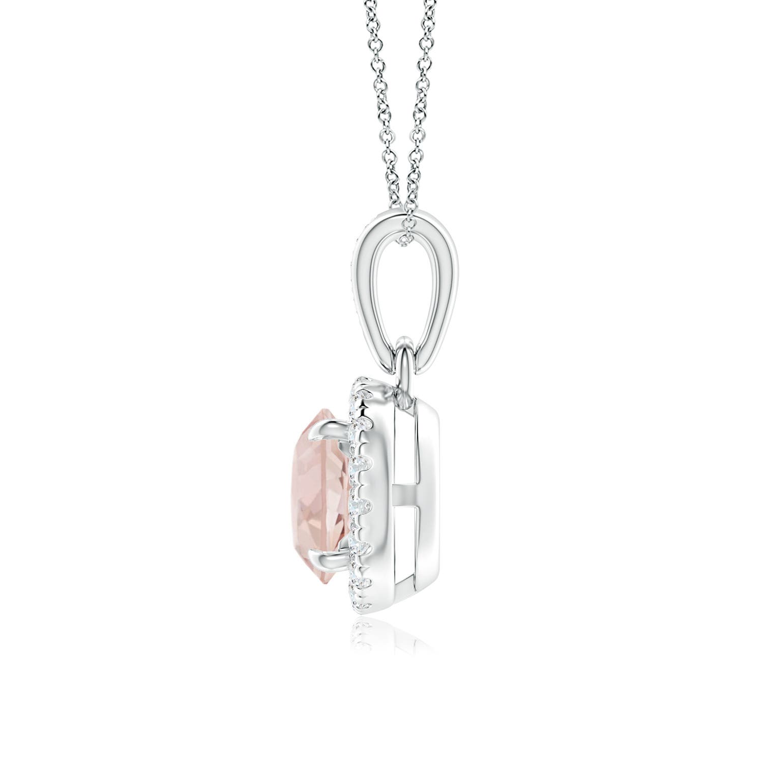 AA - Morganite / 0.83 CT / 14 KT White Gold