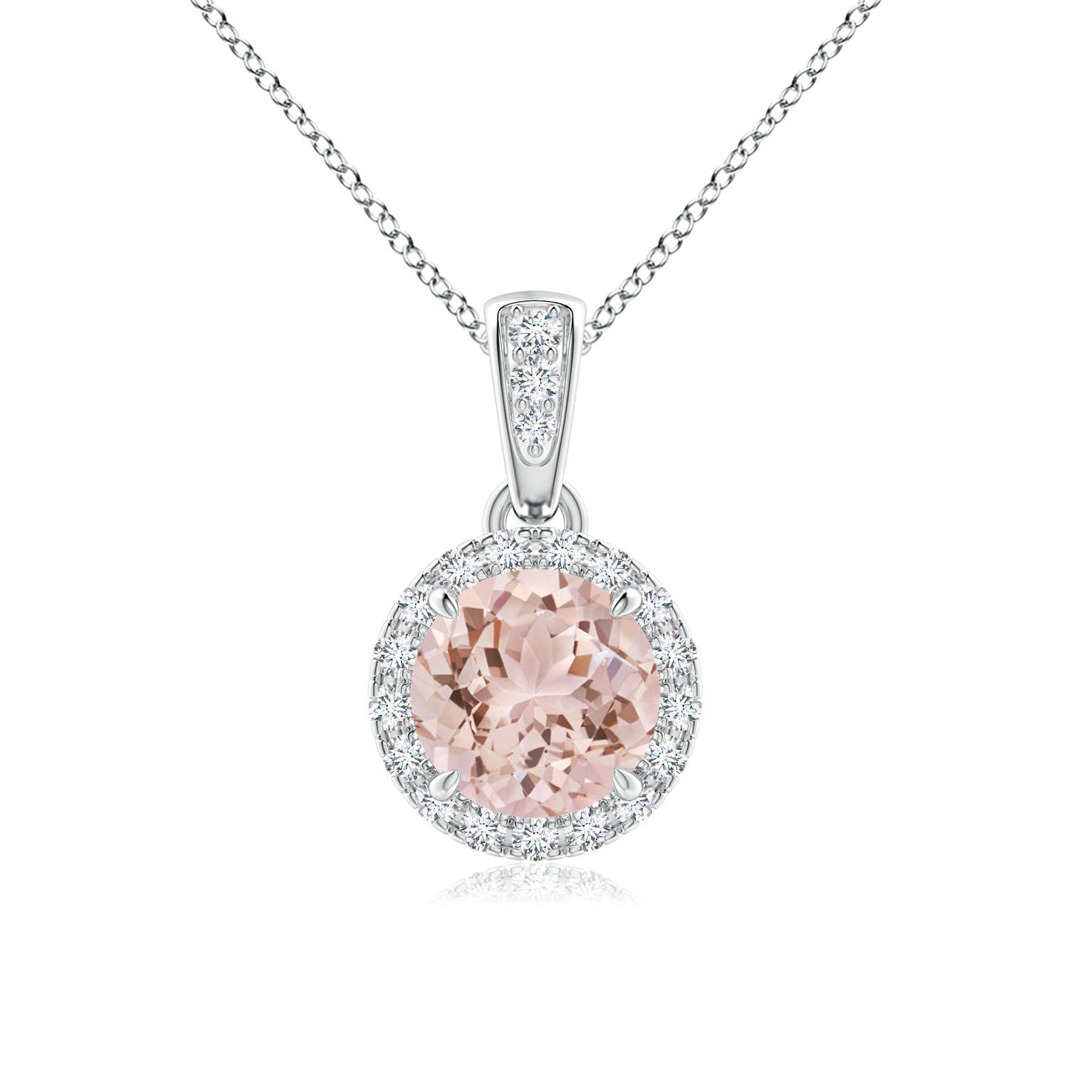 AAA - Morganite / 0.83 CT / 14 KT White Gold