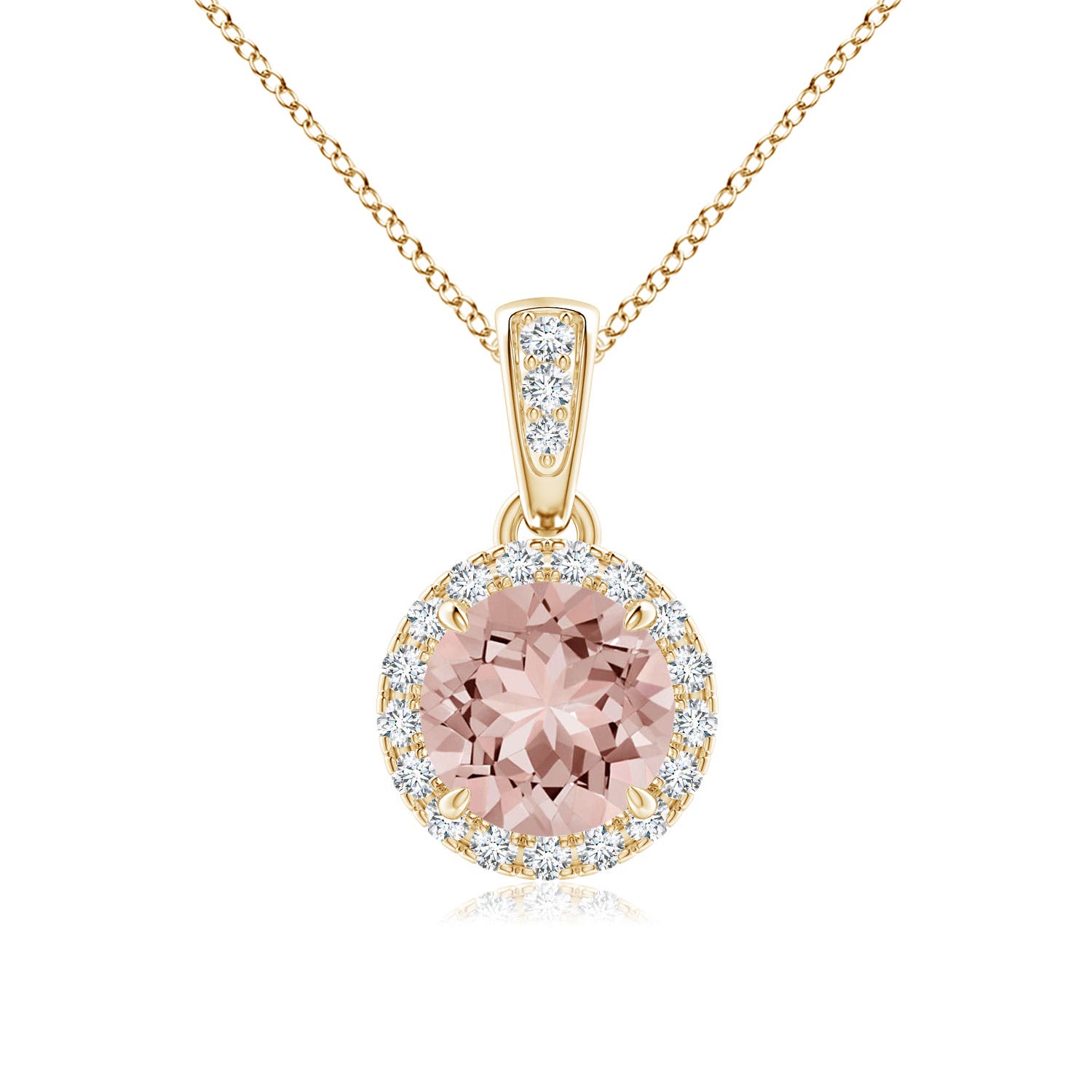 AAAA - Morganite / 0.83 CT / 14 KT Yellow Gold