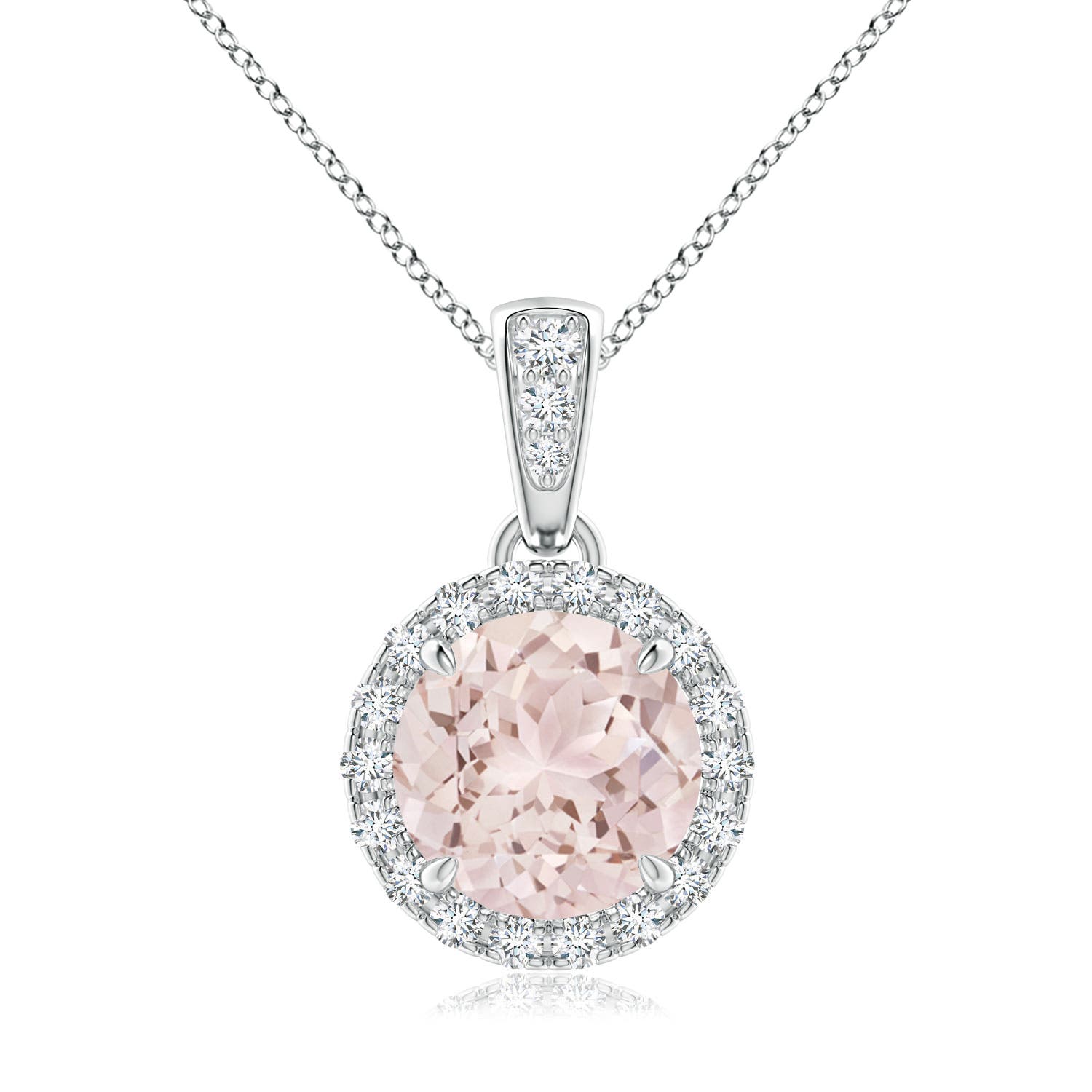 A - Morganite / 1.31 CT / 14 KT White Gold